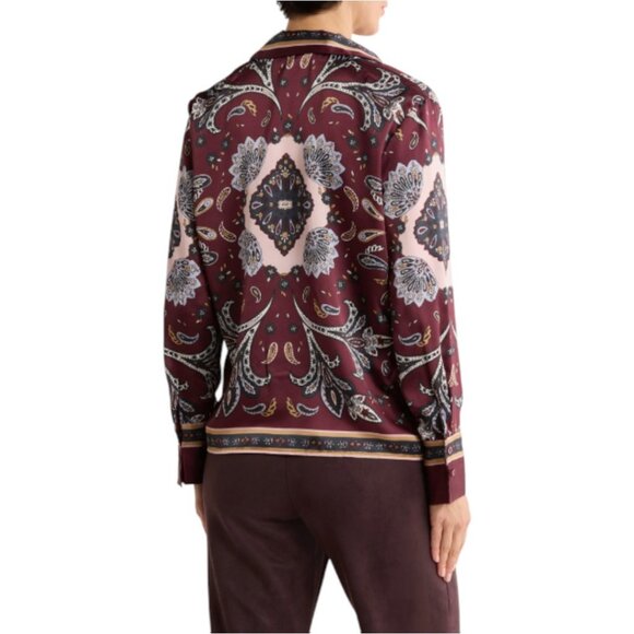 ELLEN TRACY Paisley Print Button Front Shirt - Picture 2 of 3